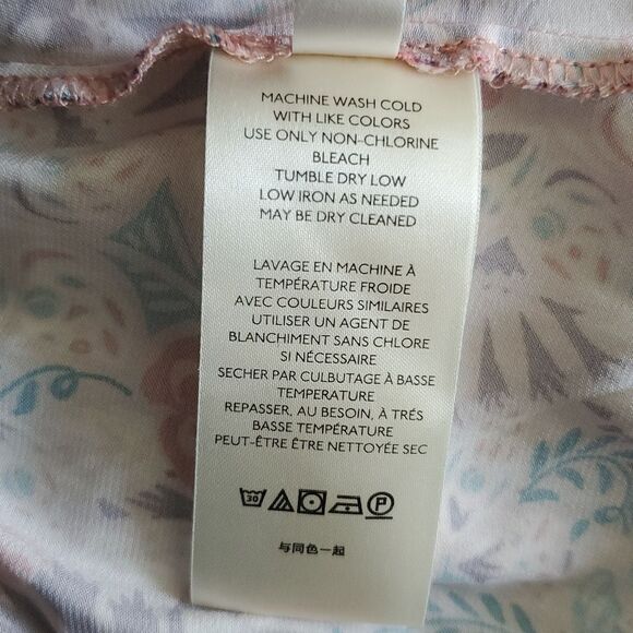 Free People Floral Long Sleeve Polyester Women's Top Key Hole Back Size XS - Picture 15 of 16